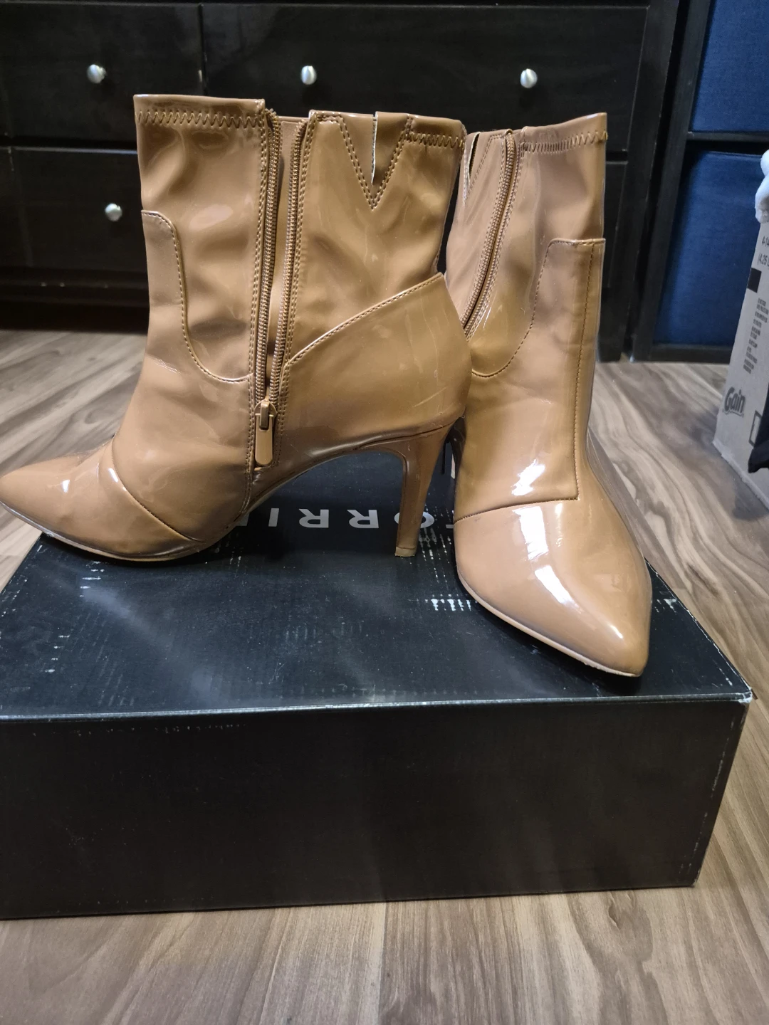 Torrid Women's 4H BRN PU STRETCH PNTD TOE HL Boots Size 9.5 - photo 2