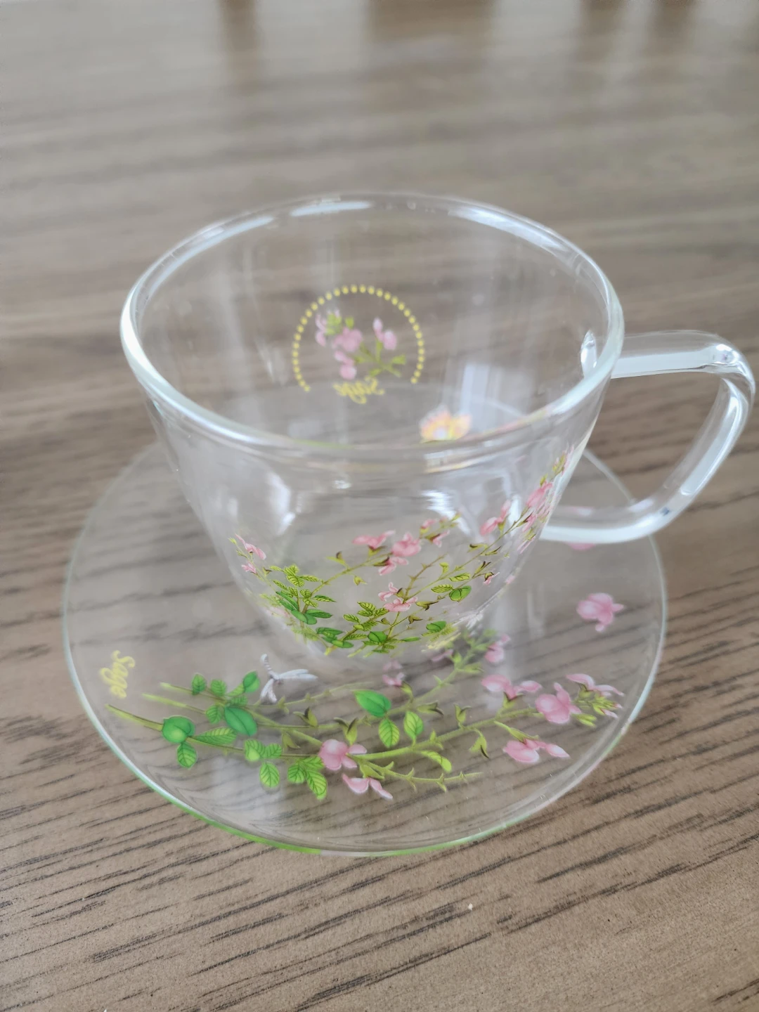 Glass Teapot and Cups Set with Floral Design - photo 5
