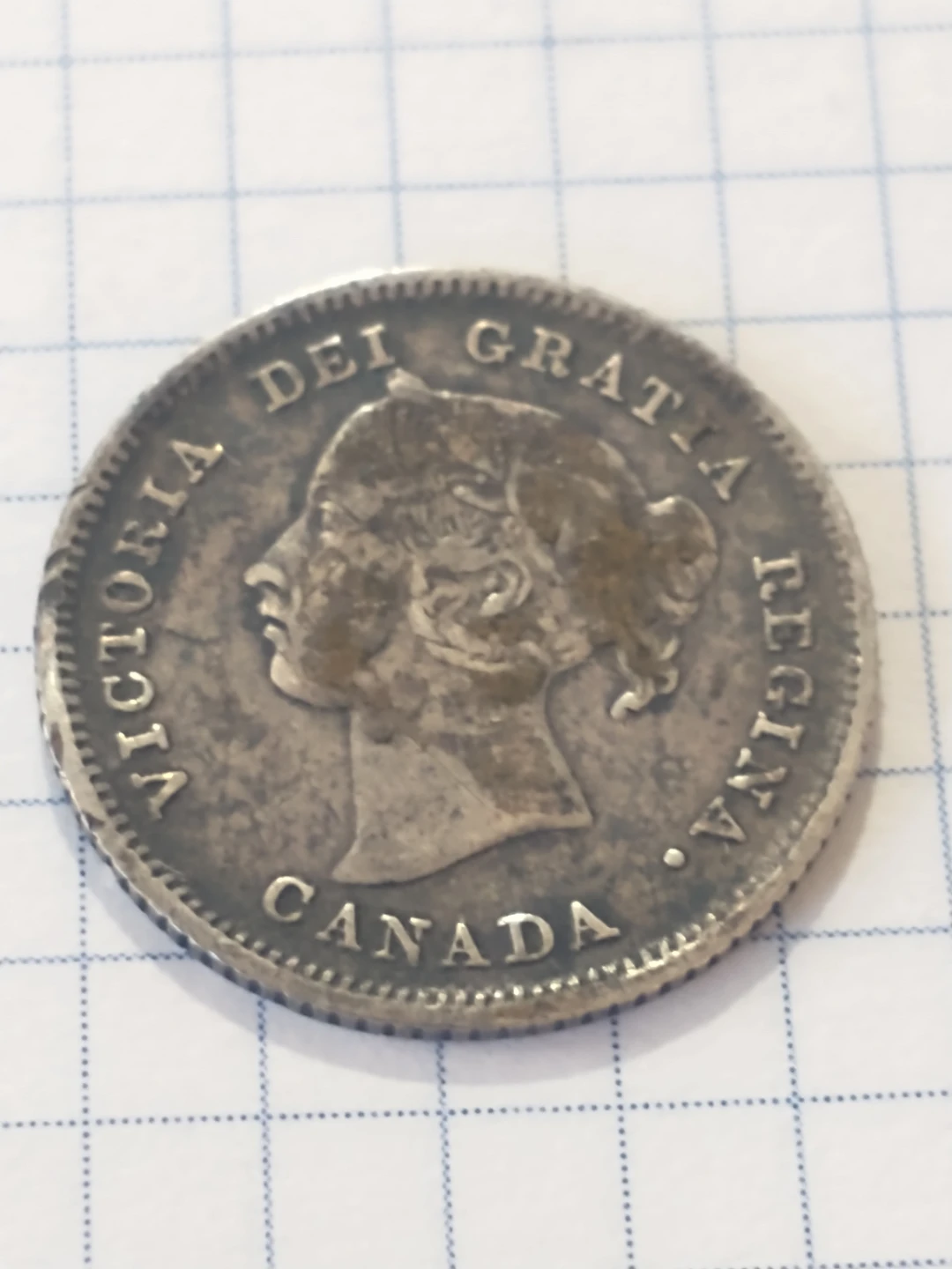Lovely 1882H Canada five cents .925 silver coin KM #2 - photo 3