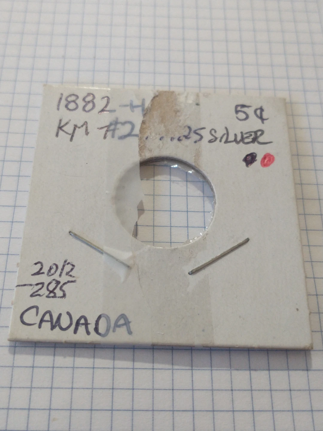Lovely 1882H Canada five cents .925 silver coin KM #2 - photo 5