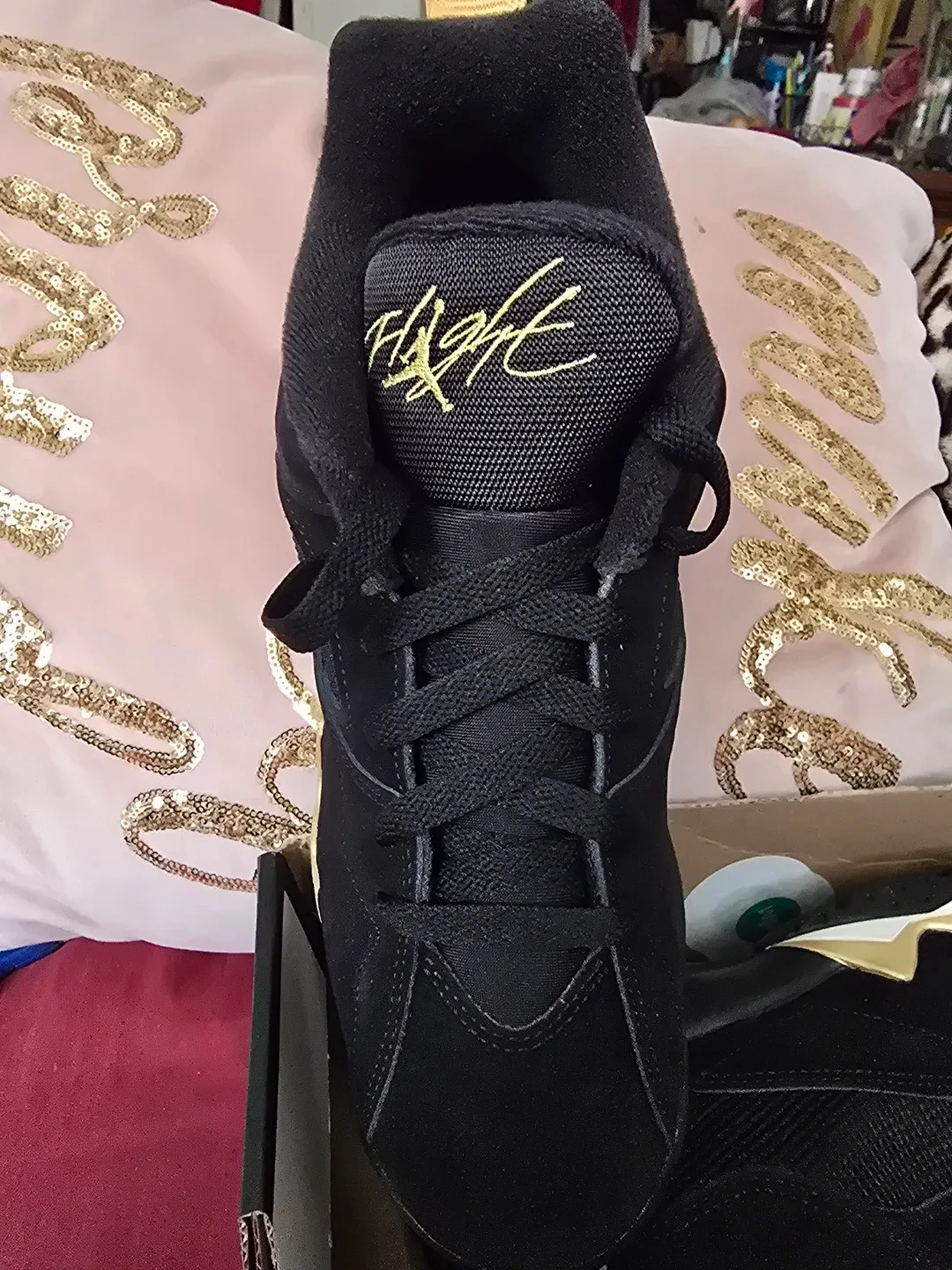 Jordan MVP 92 (GS) Shoes Black/Metallic Gold-Sail Size 7Y - photo 2