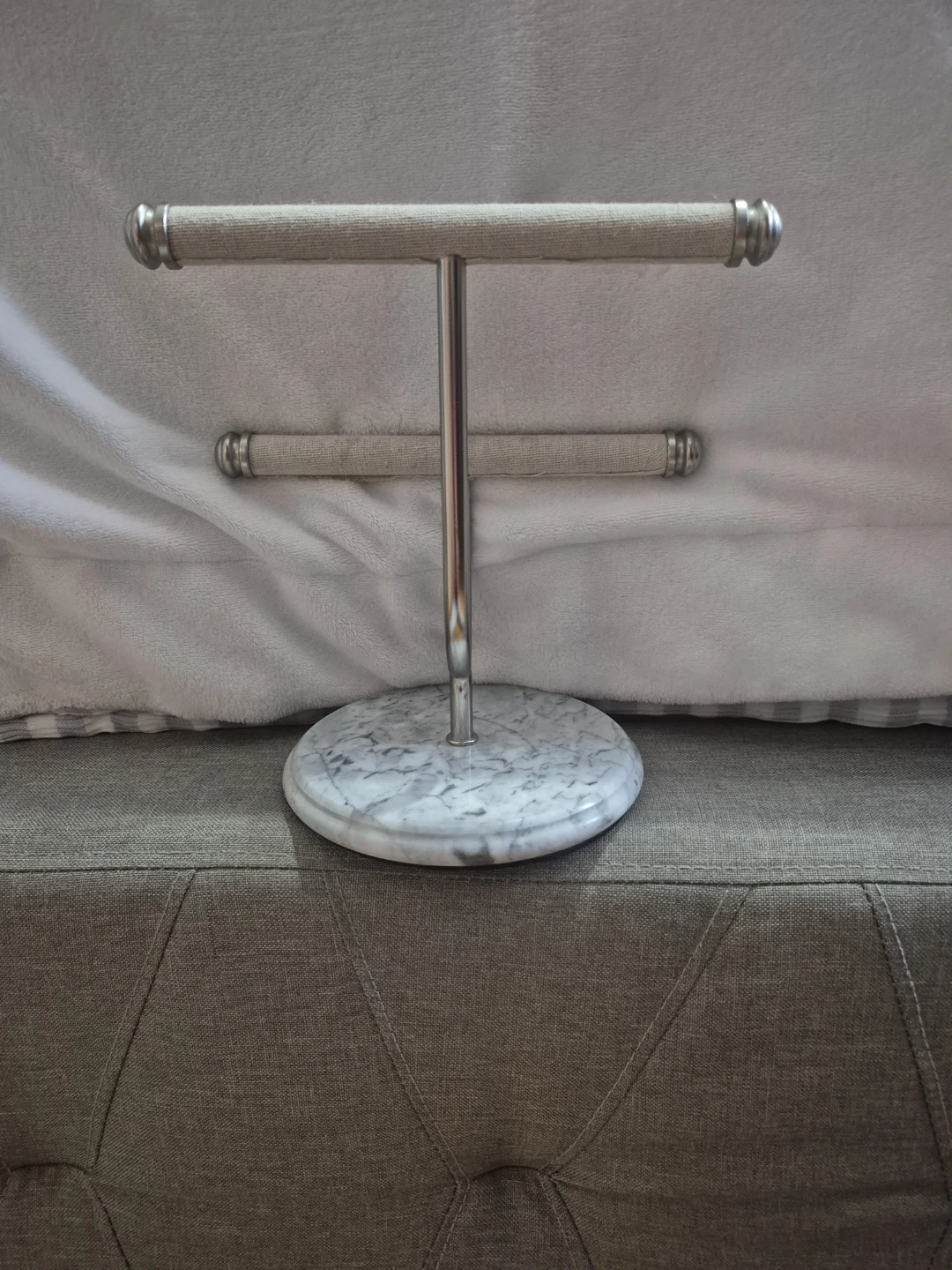 Marble Base Two-Tier Bracelet Jewelry Stand - photo 2