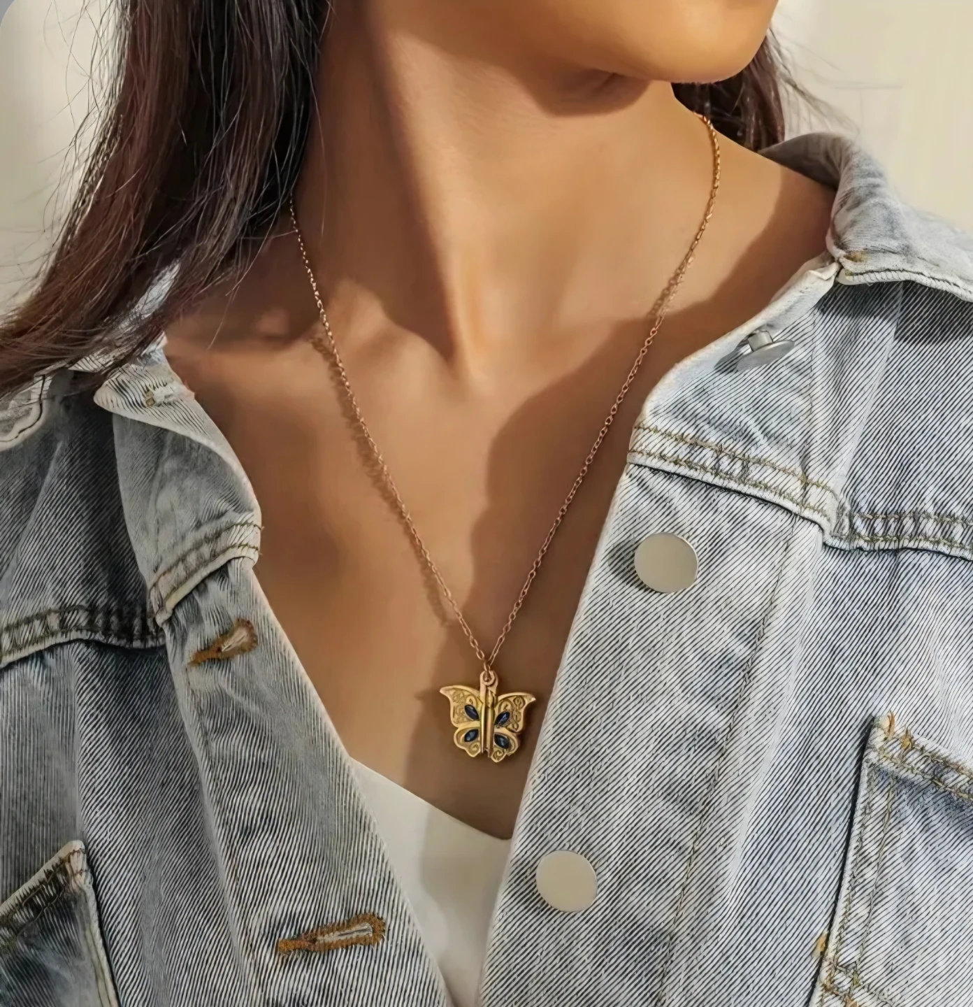 "I Love You Letter" Heart Pendant  Necklace - Gold Toned - photo 5