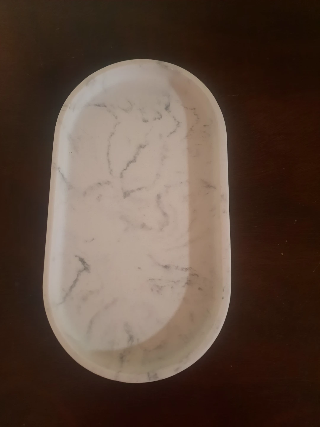 Marble Effect Oval Tray - photo 2