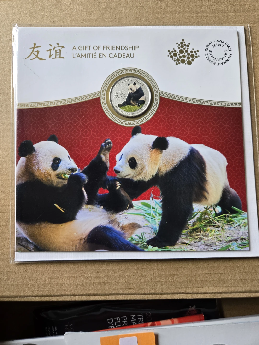 Royal Canadian Mint 2018 Panda Friendship Coin