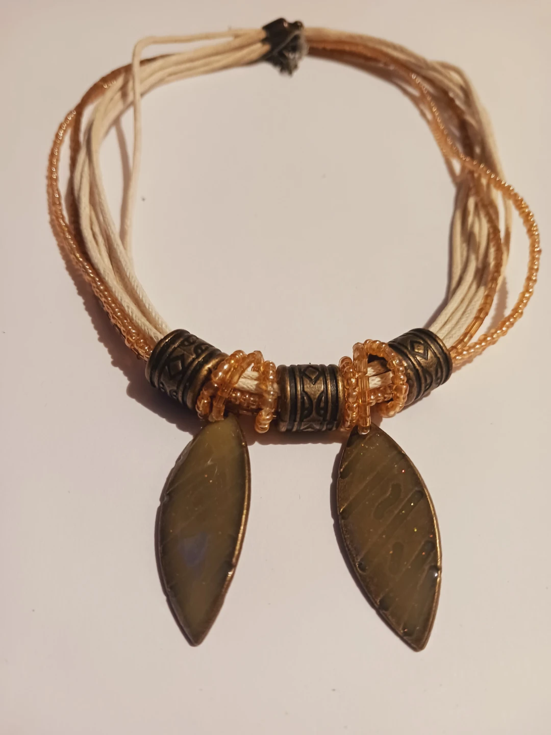 African Tribal Beaded Necklace with Unique Charms - photo 3