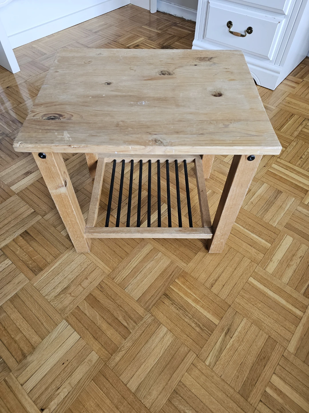 Wooden End Table with Shelf