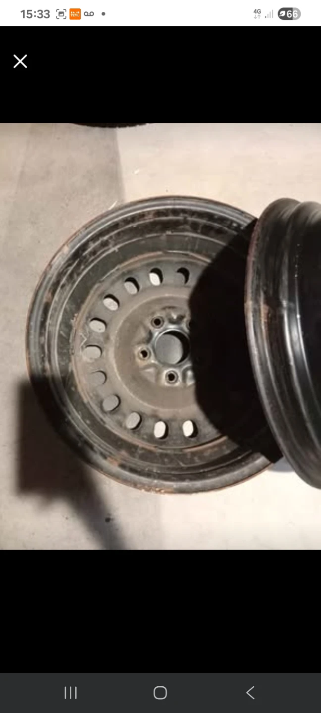 Set of 4 Used Steel Wheels 17x7 - photo 3