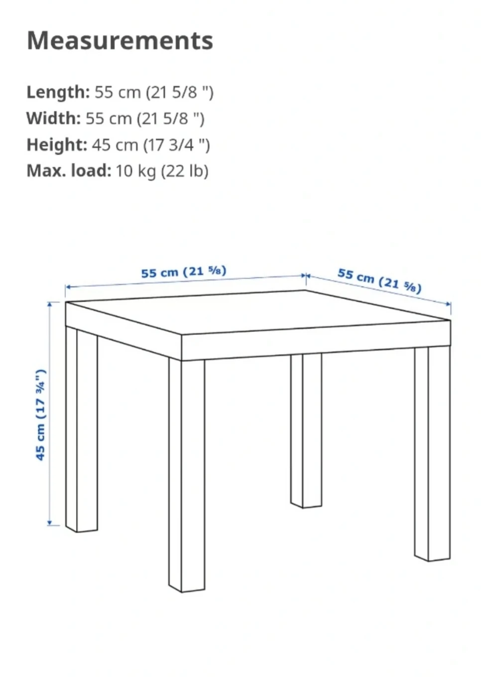 IKEA LACK Side Table - White - photo 5