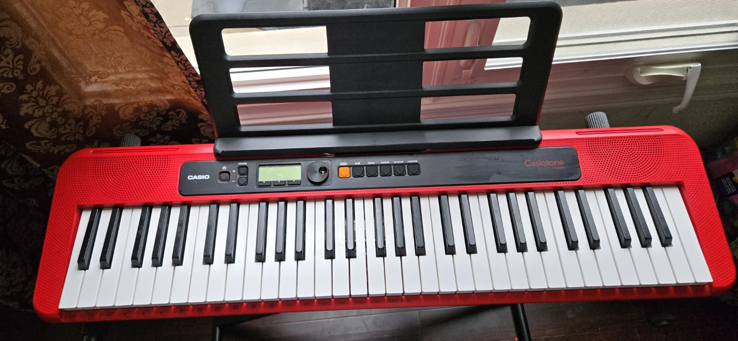 Casio Casiotone CT-S200RD Red Keyboard with Stand and Bench - photo 2