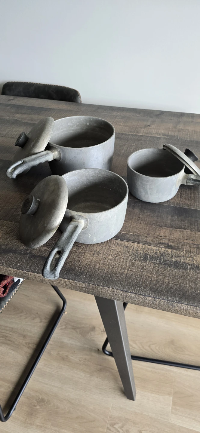 Set of 3 Aluminium Sauce Pots - photo 4