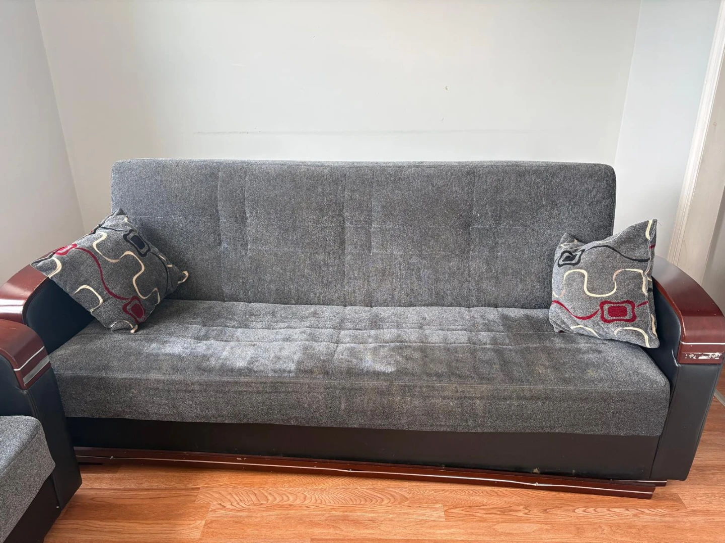 Grey Sofa with Decorative Pillows - photo 2