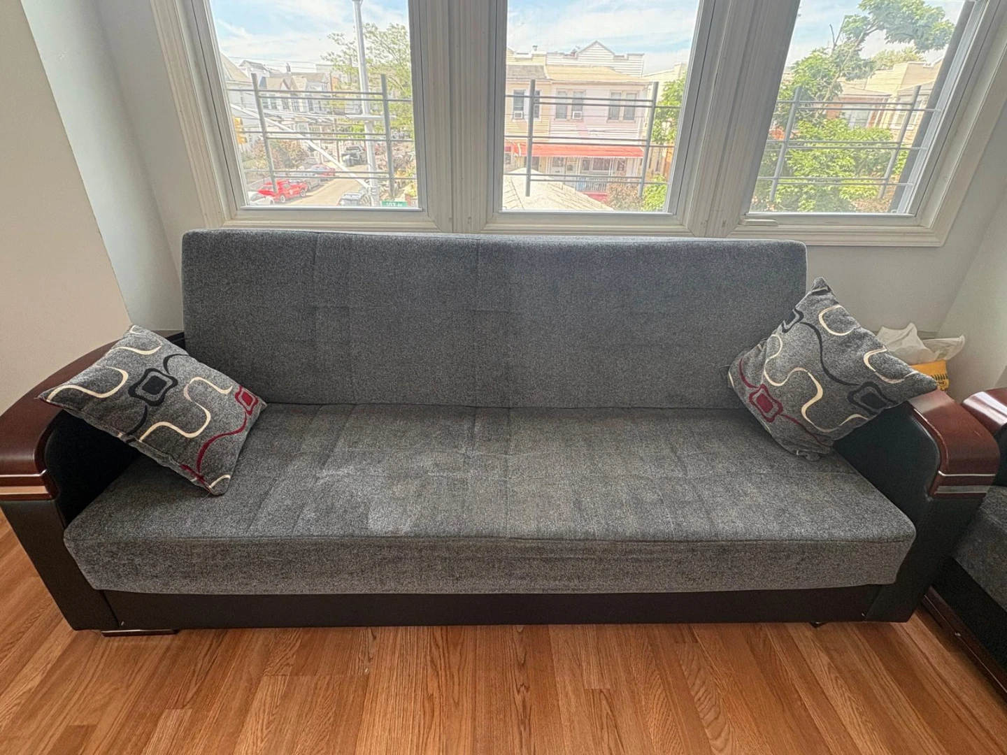 Grey Sofa with Decorative Pillows - photo 3