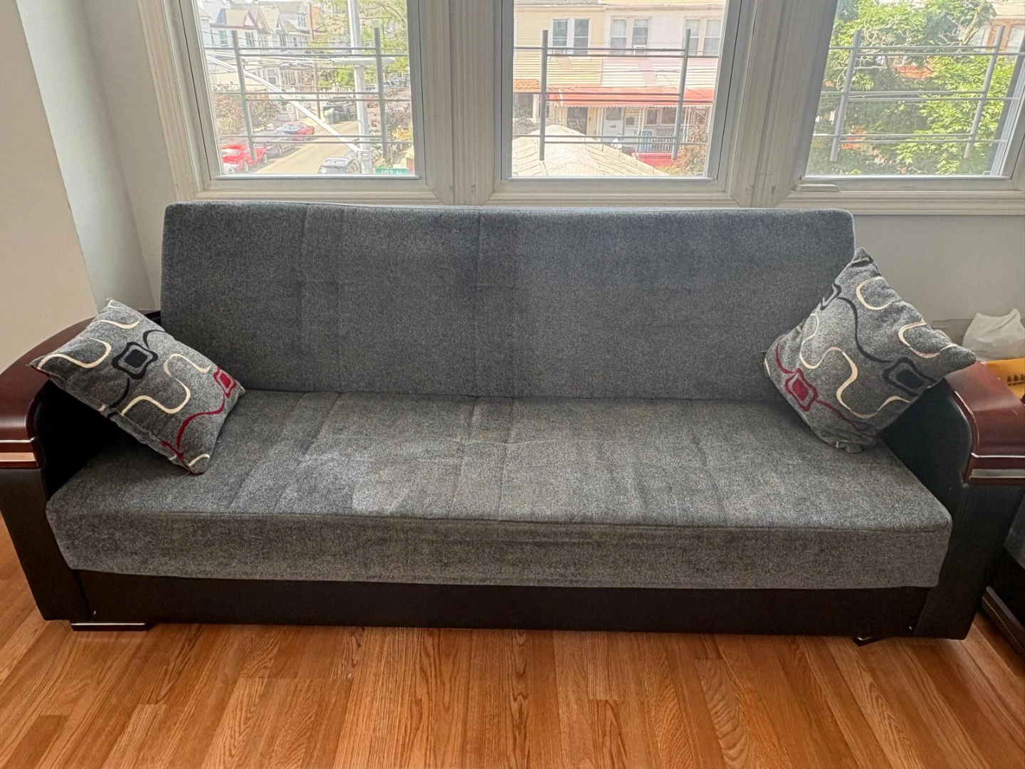 Grey Sofa with Decorative Pillows - photo 4