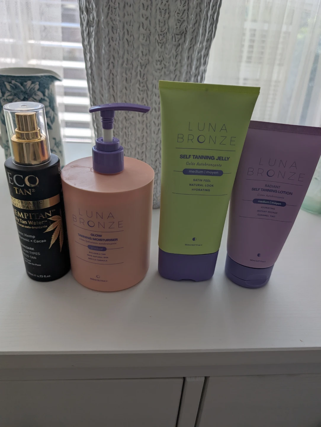 LUNA BRONZE and ECO tanning water