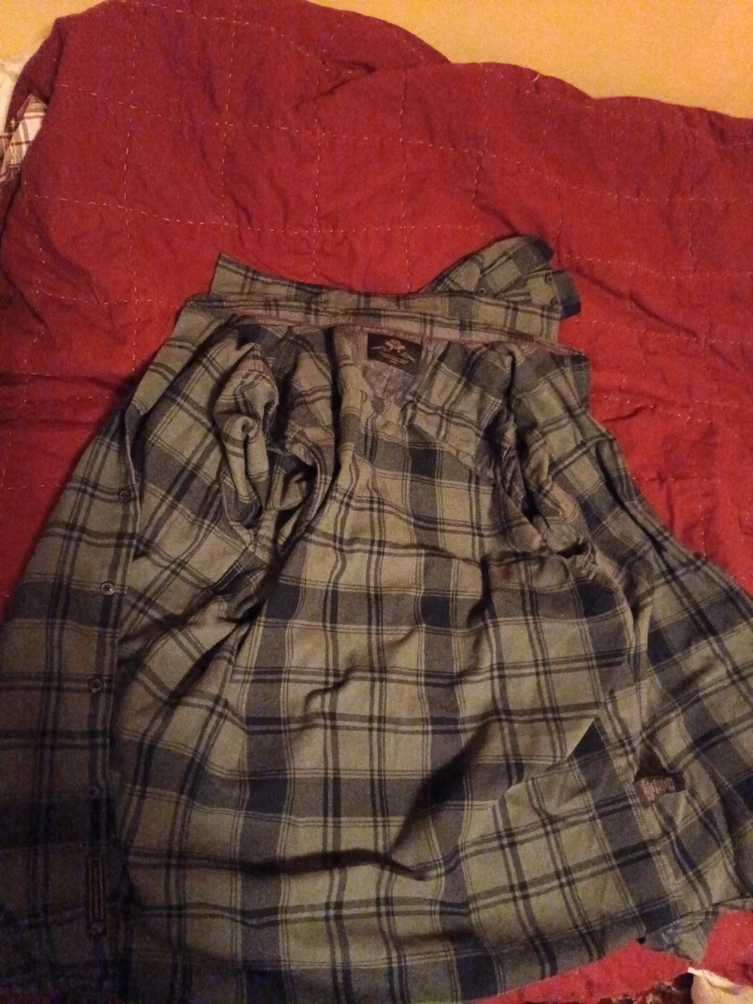 Mbx Plaid Flannel Shirt Men's Green/Black Size m