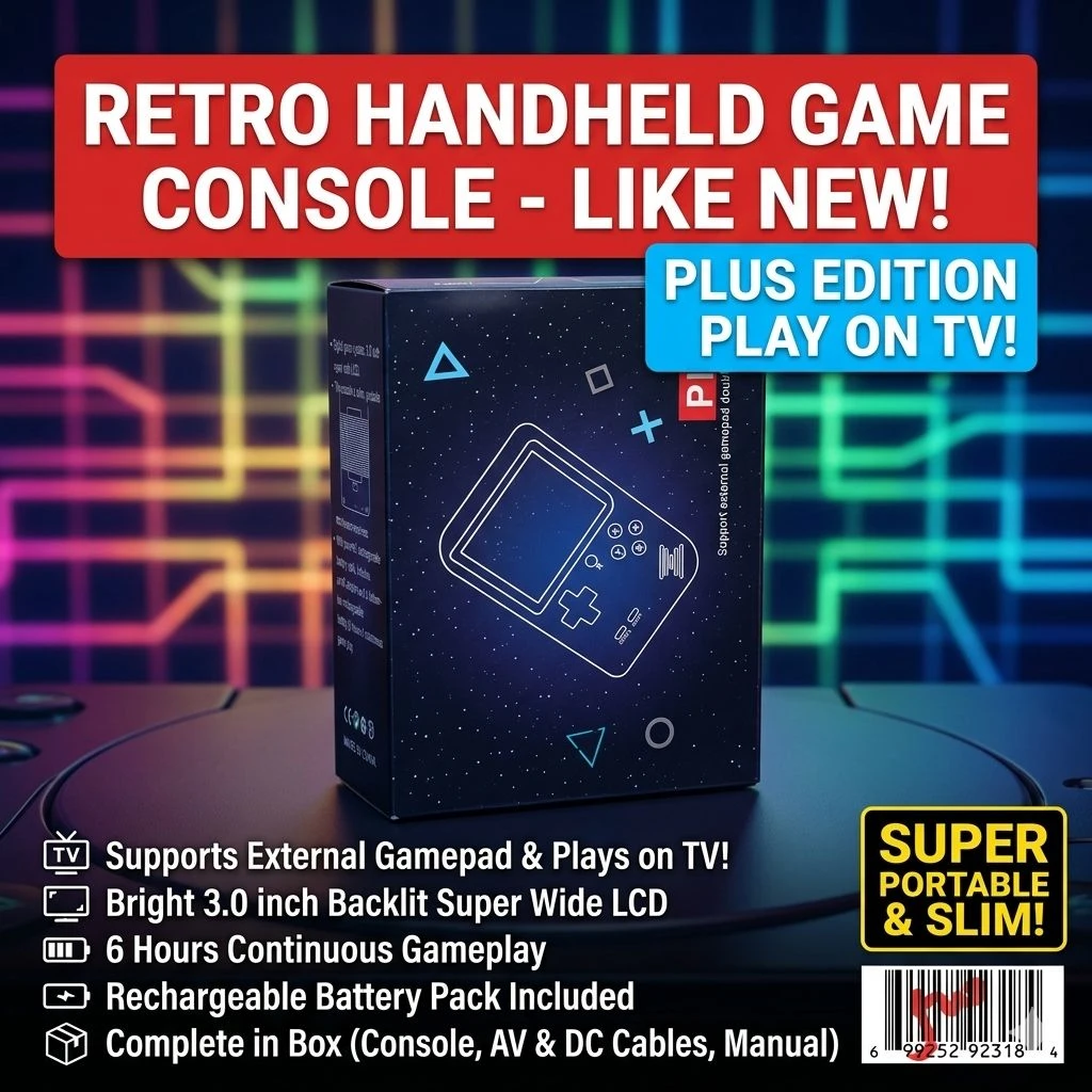 Retro Handheld Game Console - Like New!