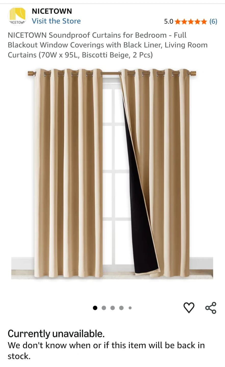 Blackout Curtains - Biscotti Beige