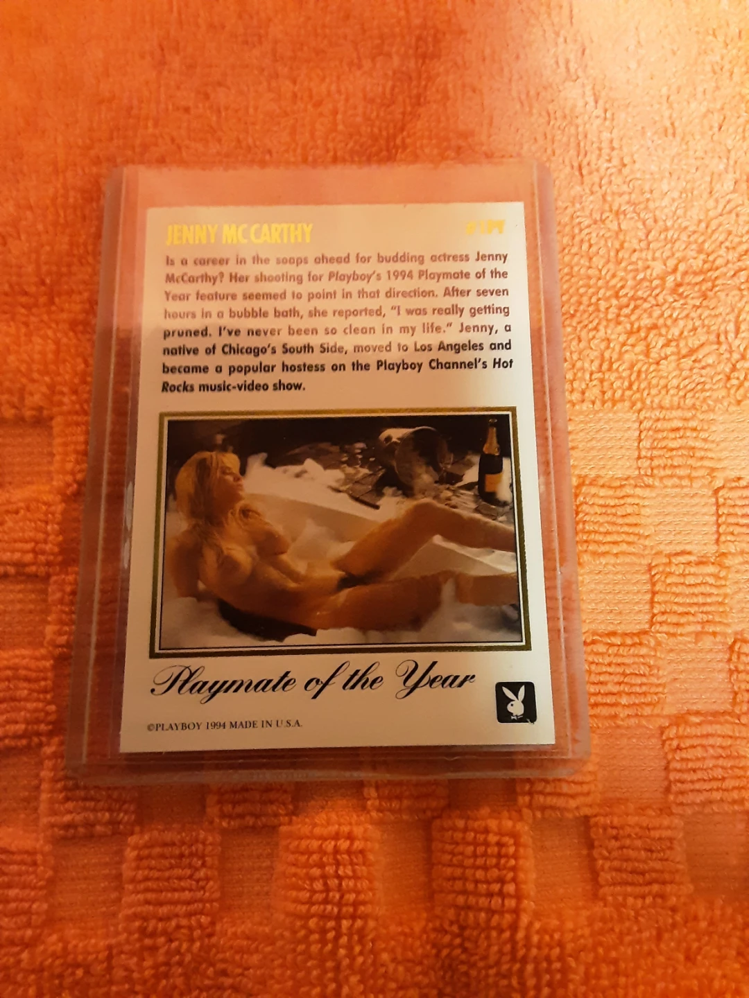 Playboy Magazine Card Jenny McCarthy Playmate of the Year 1994 - photo 2