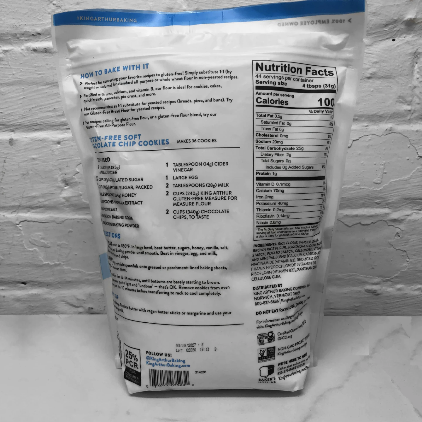 KING ARTHUR Gluten Free Flour Measure for Measure 3lb bags - photo 2