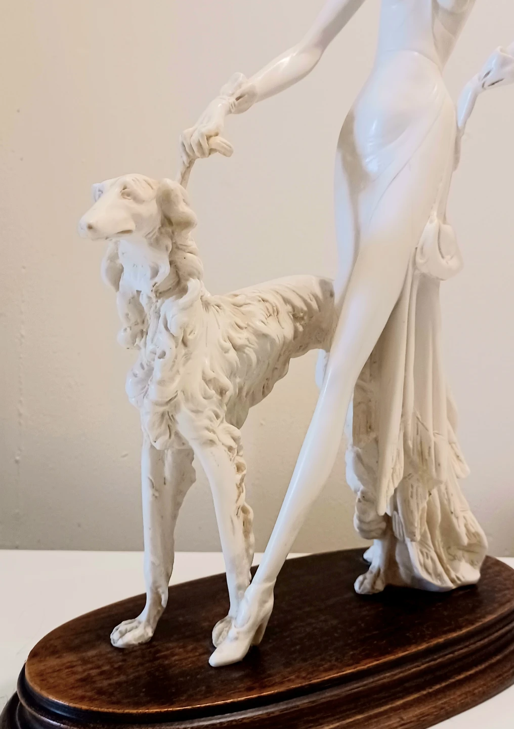 Vtg Art Deco 17 " Signed Santini Statue - photo 4