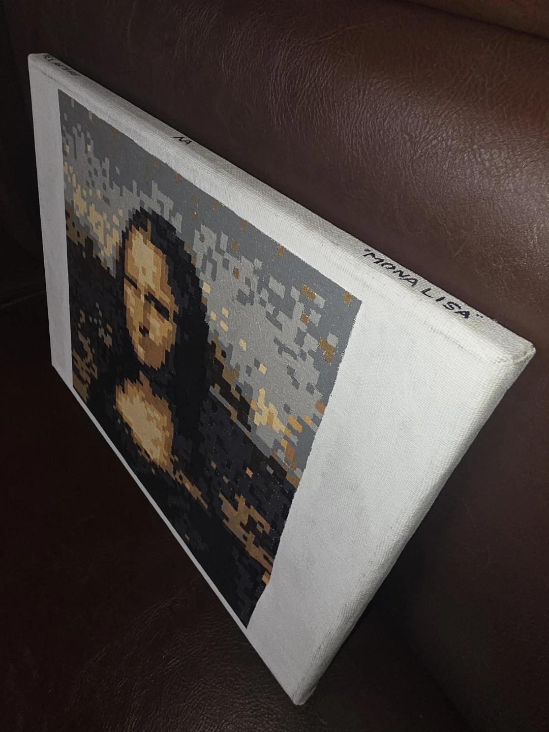 Pixelated Mona Lisa Canvas Art - photo 4