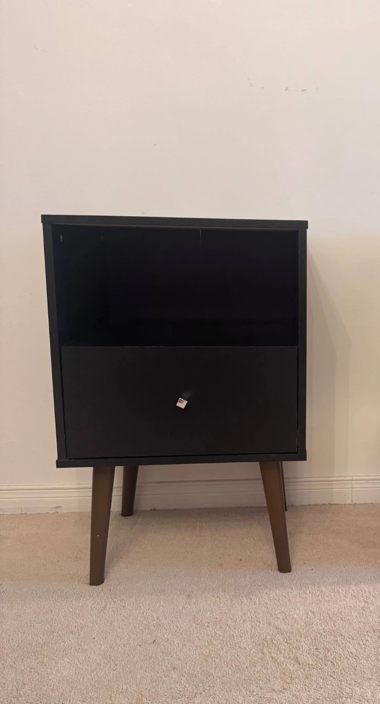 Black Nightstands with Drawer - Only One - photo 3