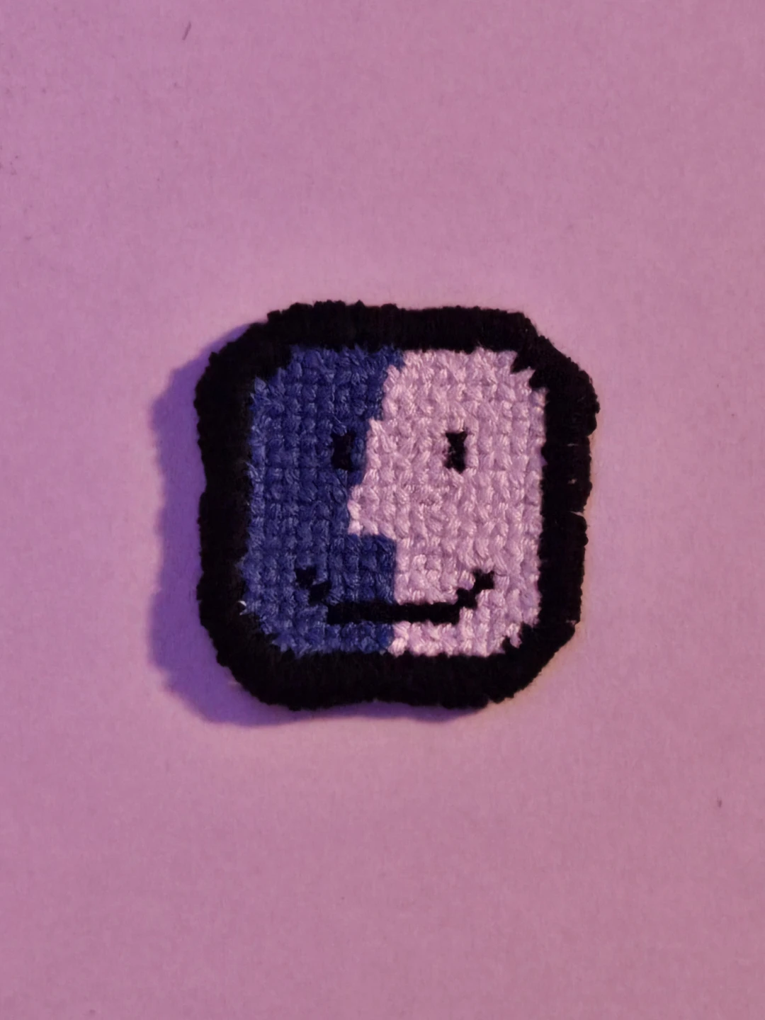 Mac Finder Cross Stitch patch