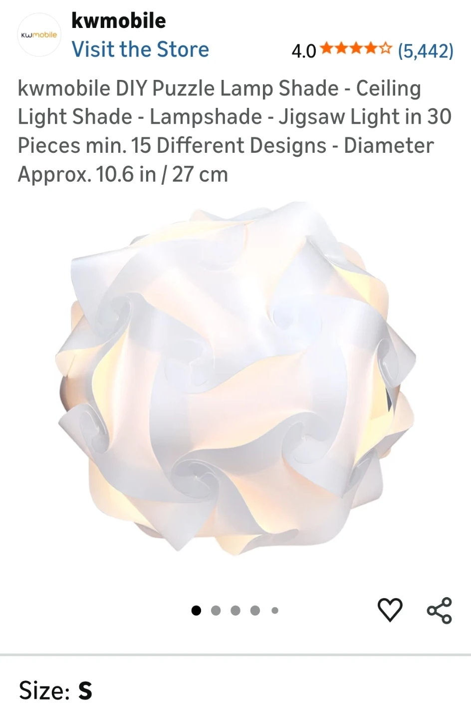 White DIY Puzzle Lamp Shade