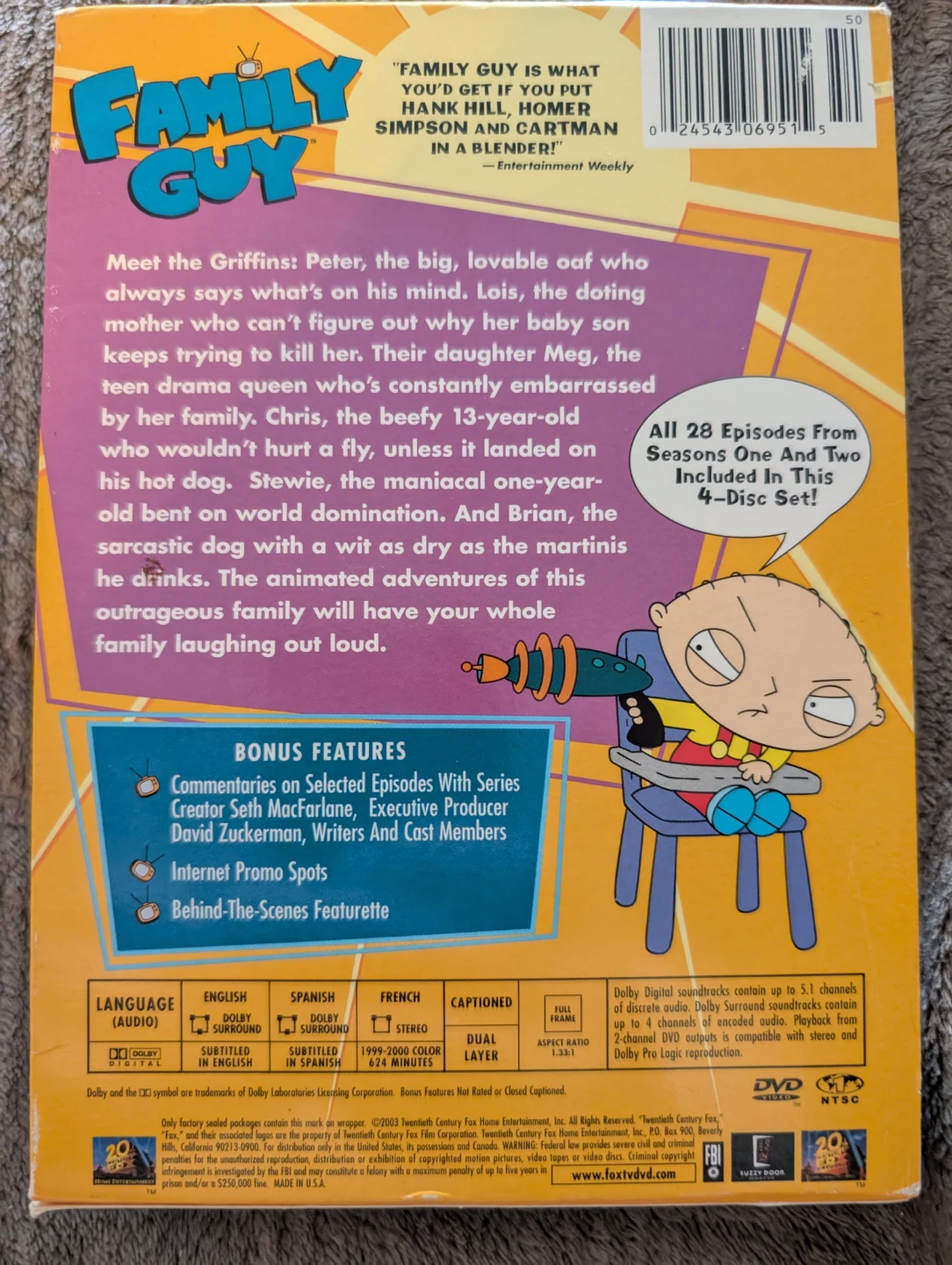 Family Guy Volume One Seasons 1 & 2 DVD Box Set - photo 2