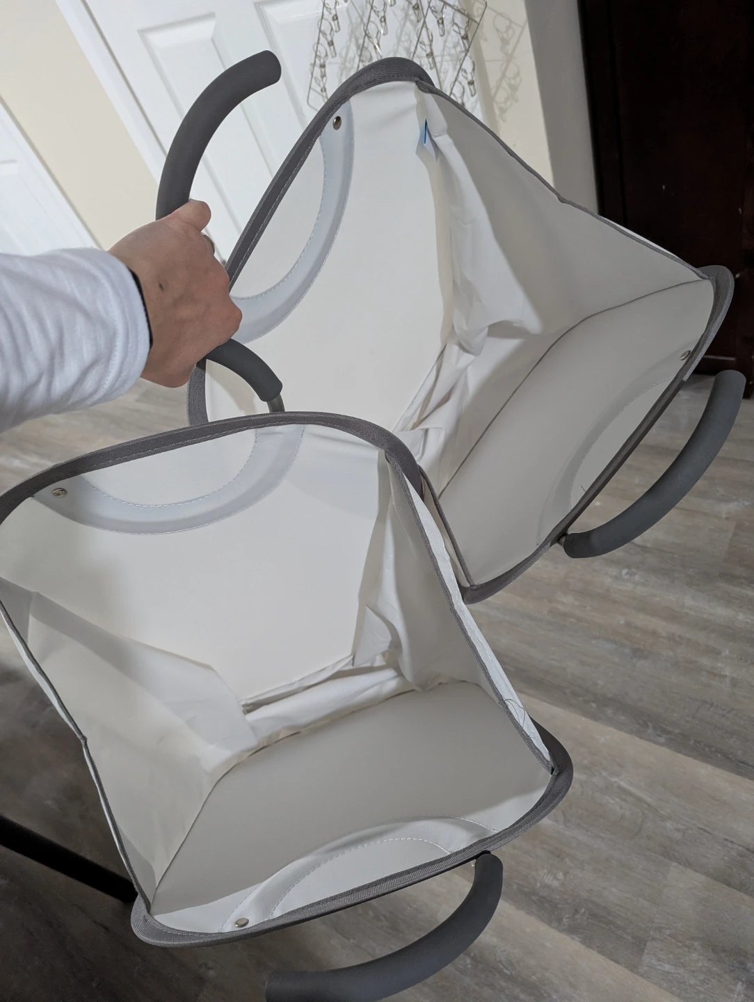 Double Laundry Hamper on Wheels - photo 5