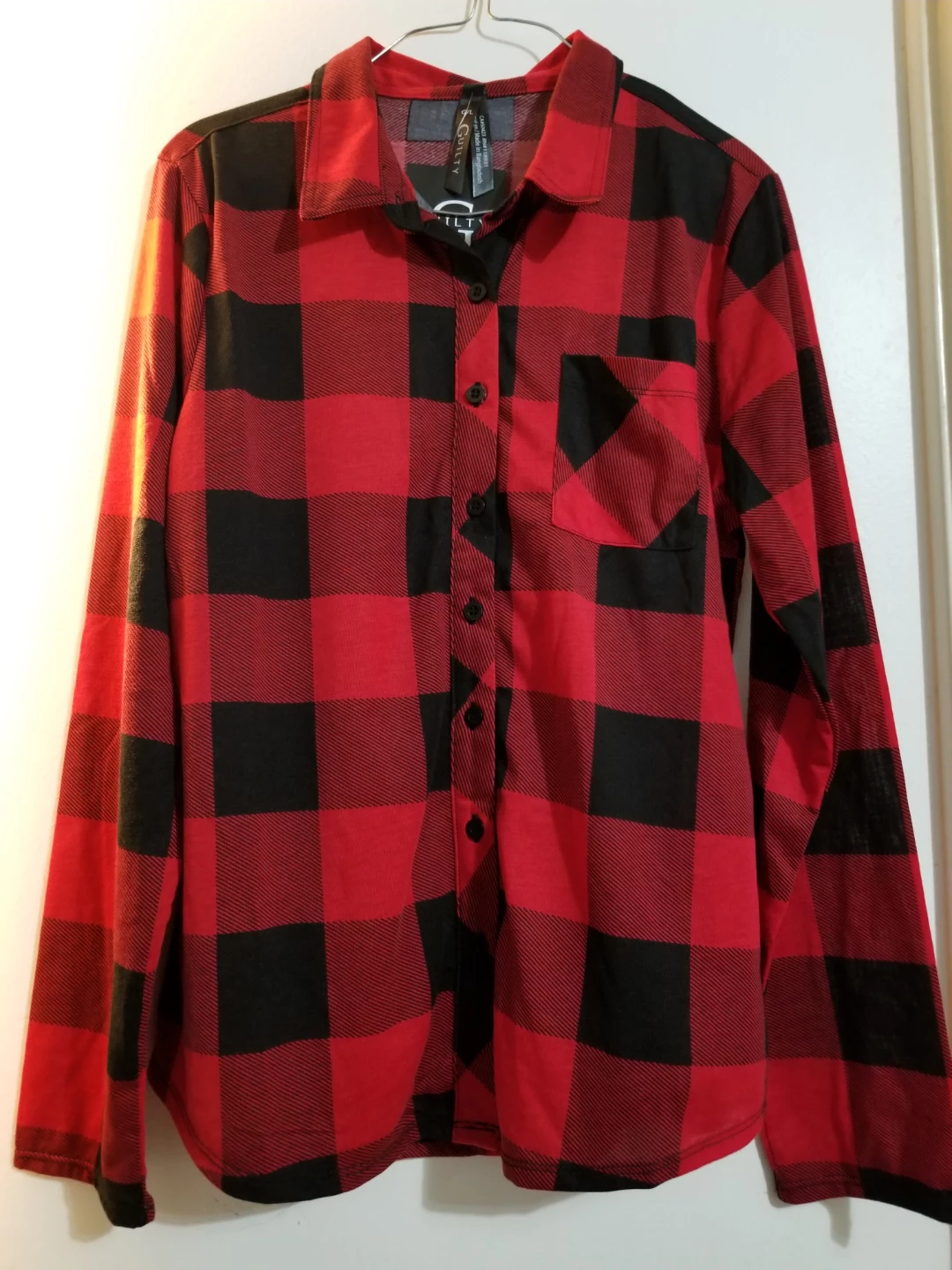 GUILTY Plaid Long Sleeve Shirt -  Size L - photo 2