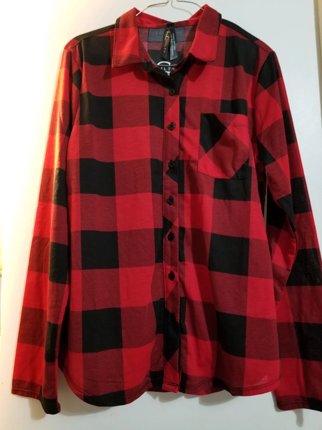 GUILTY Plaid Long Sleeve Shirt -  Size L - photo 3