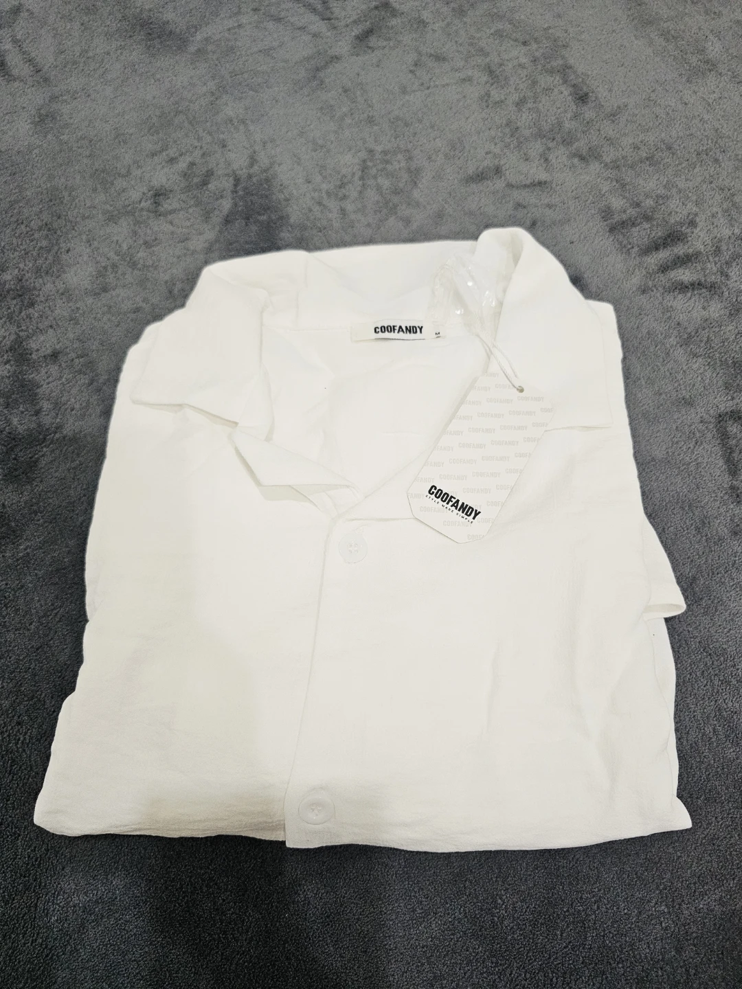 COOFANDY Black & White Short Sleeve Button-Up Shirts - photo 2