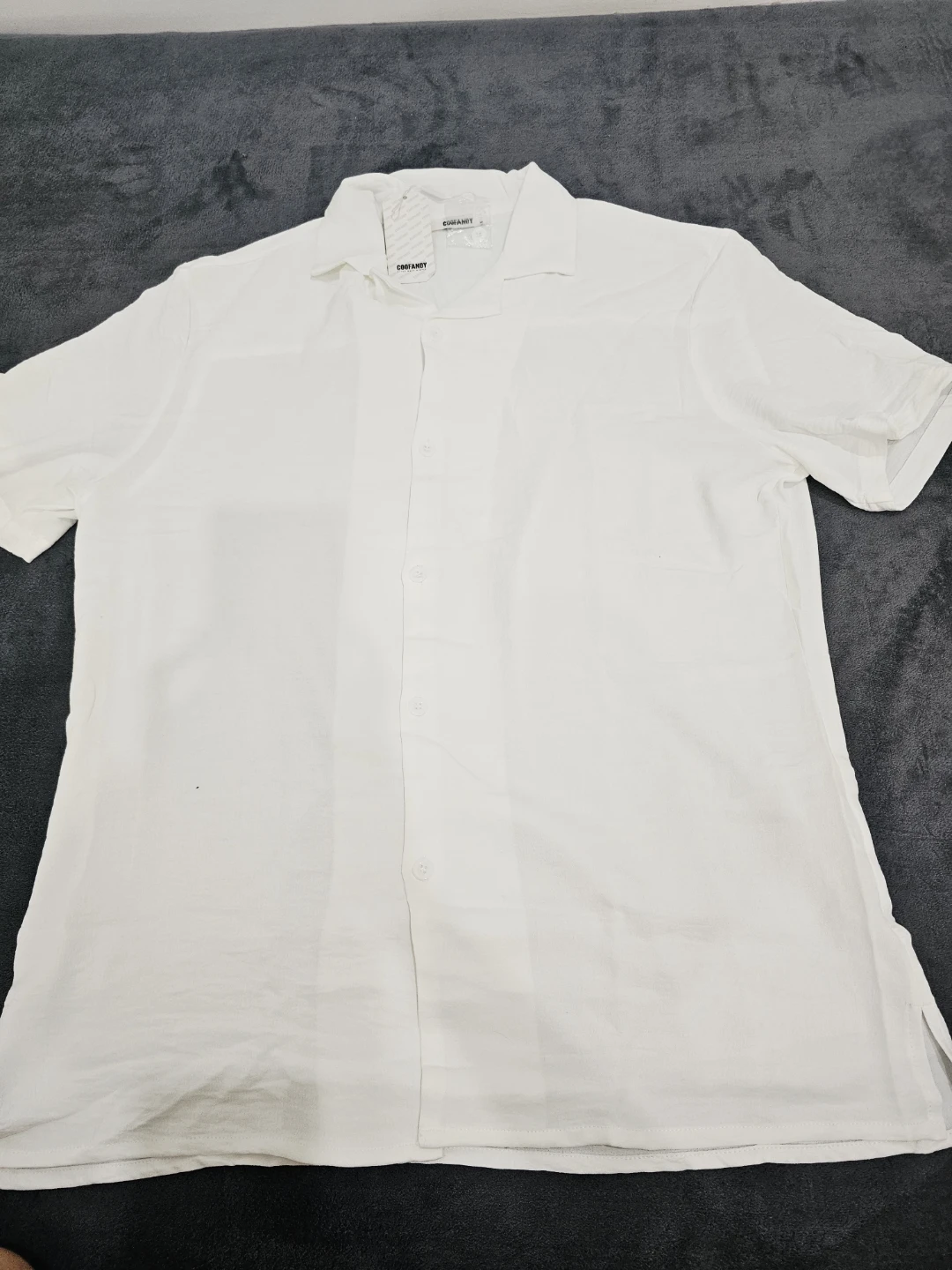COOFANDY Black & White Short Sleeve Button-Up Shirts - photo 3