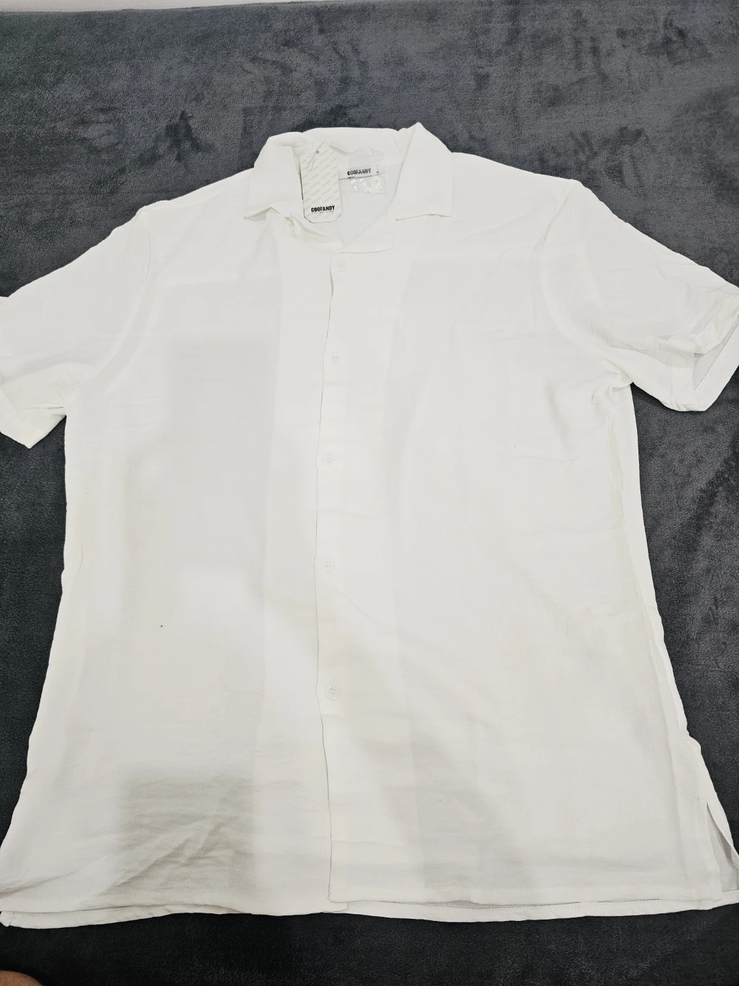 COOFANDY Black & White Short Sleeve Button-Up Shirts - photo 4