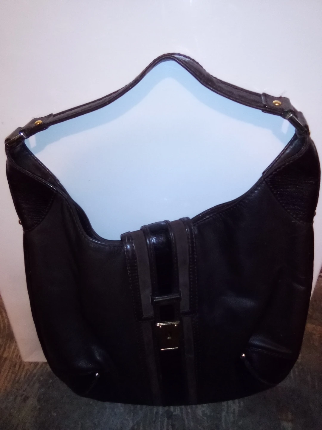 Black Leather Shoulder Bag