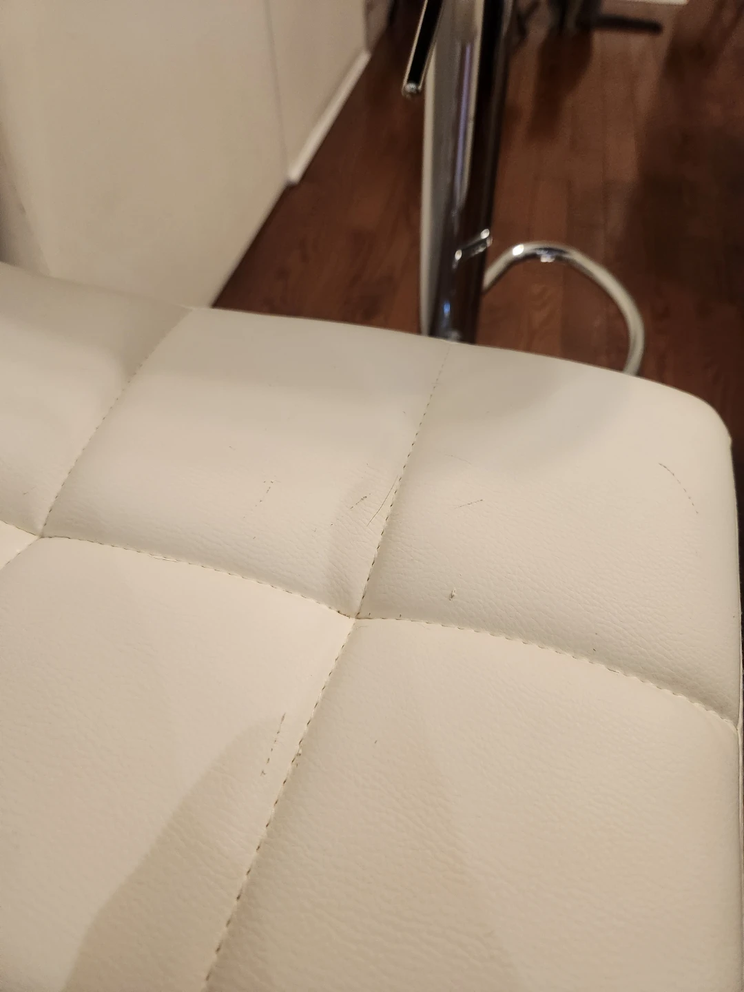White Adjustable Bar Stools (Set of 2) - photo 3