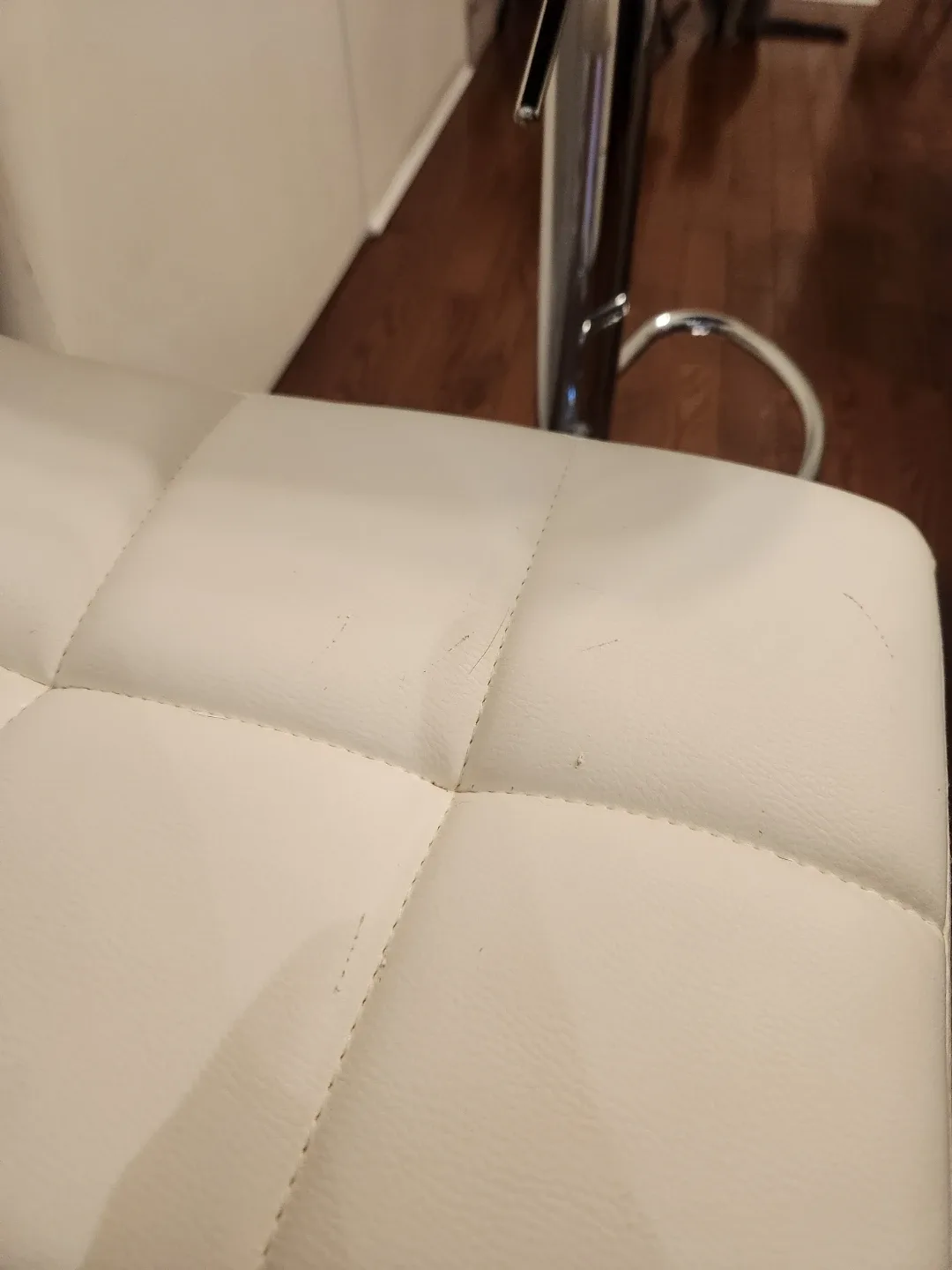 White Adjustable Bar Stools (Set of 2) - photo 3