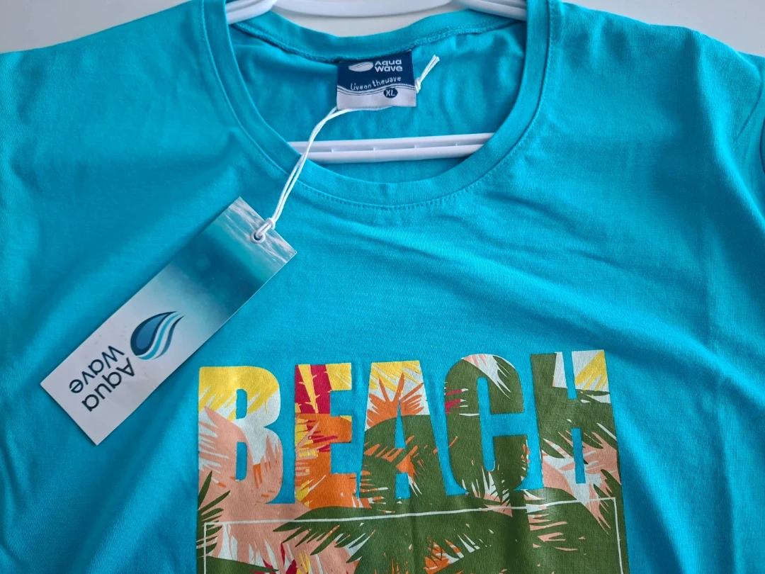 Aqua Wave Beach T-Shirt - Blue, XL - photo 3