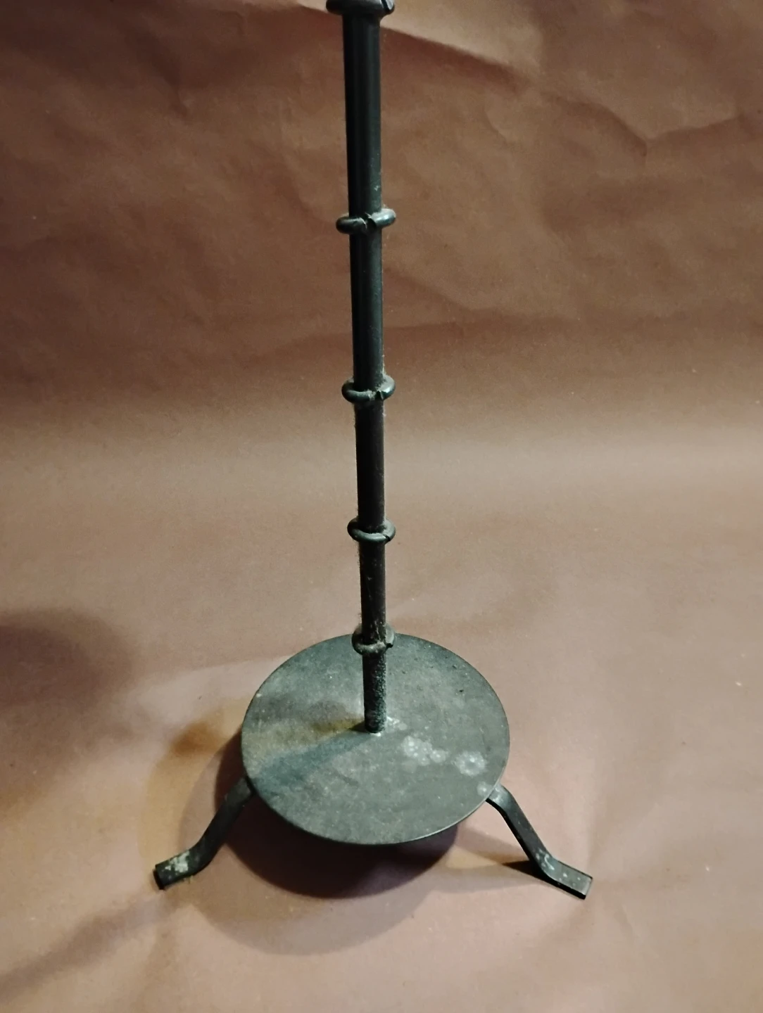 3 wrought iron floor pillar candle holders - photo 5