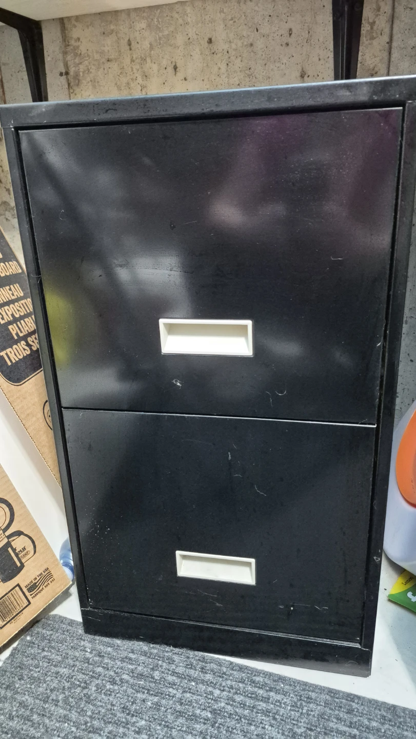 Black 2-Drawer Filing Cabinet