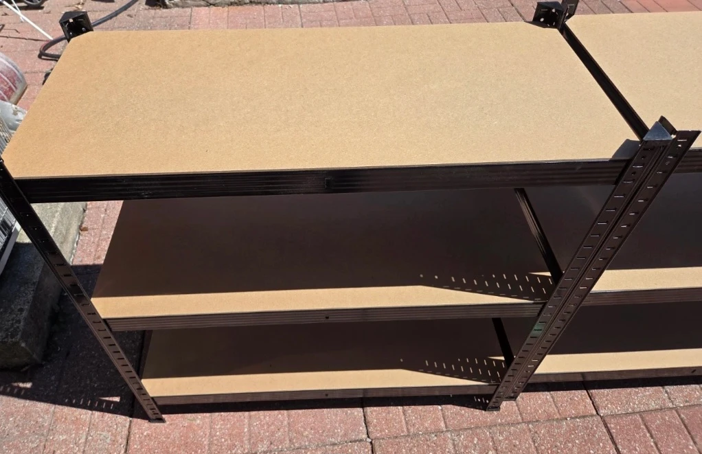 Two Metal Shelving Units with MDF Shelves - photo 3