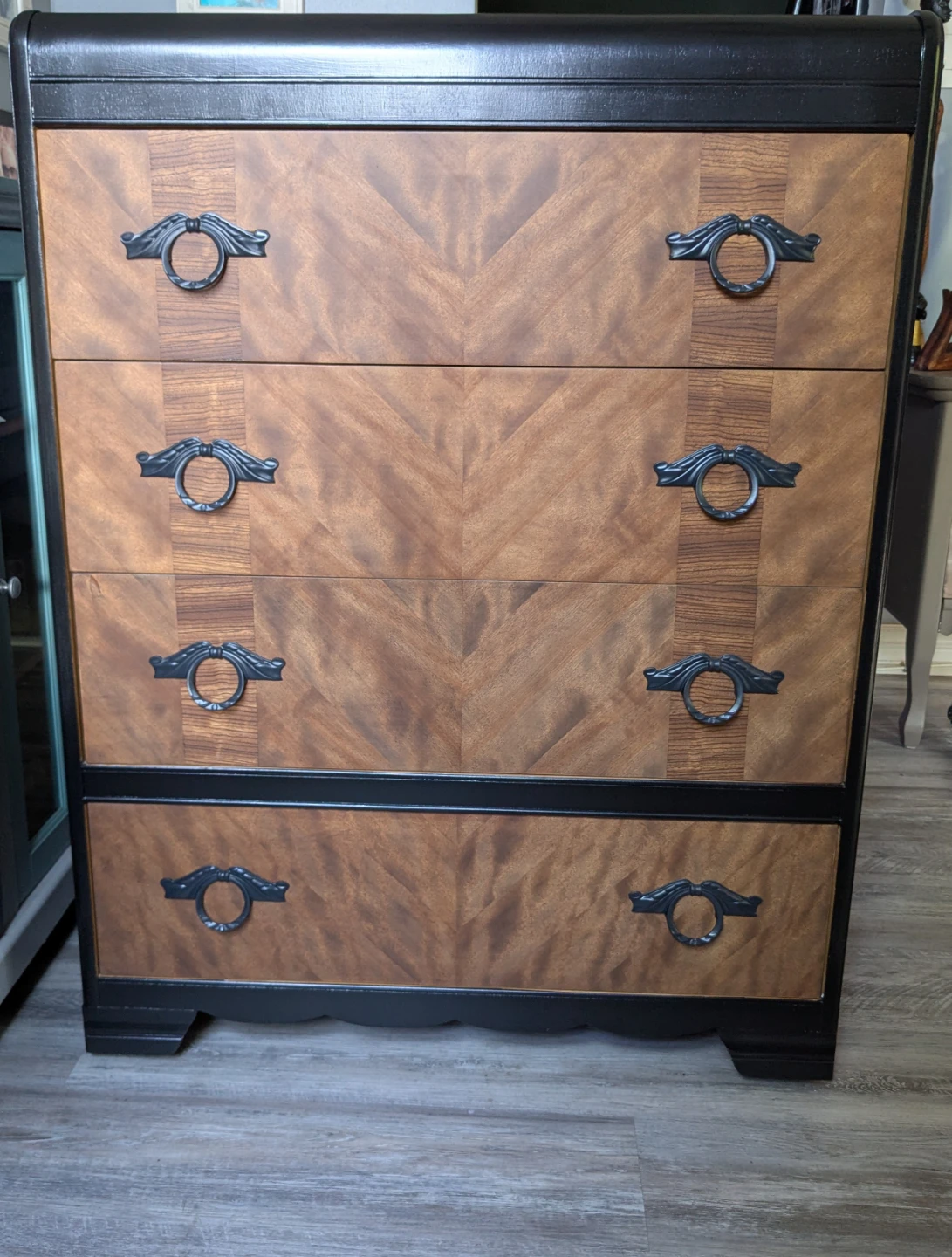 Stunning Refinished Vintage Dresser | Rich Wood Grain Finish - photo 5