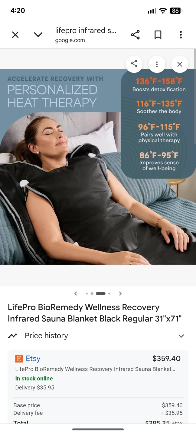 LifePro BioRemedy Wellness Recovery Infrared Sauna Blanket Black - photo 2