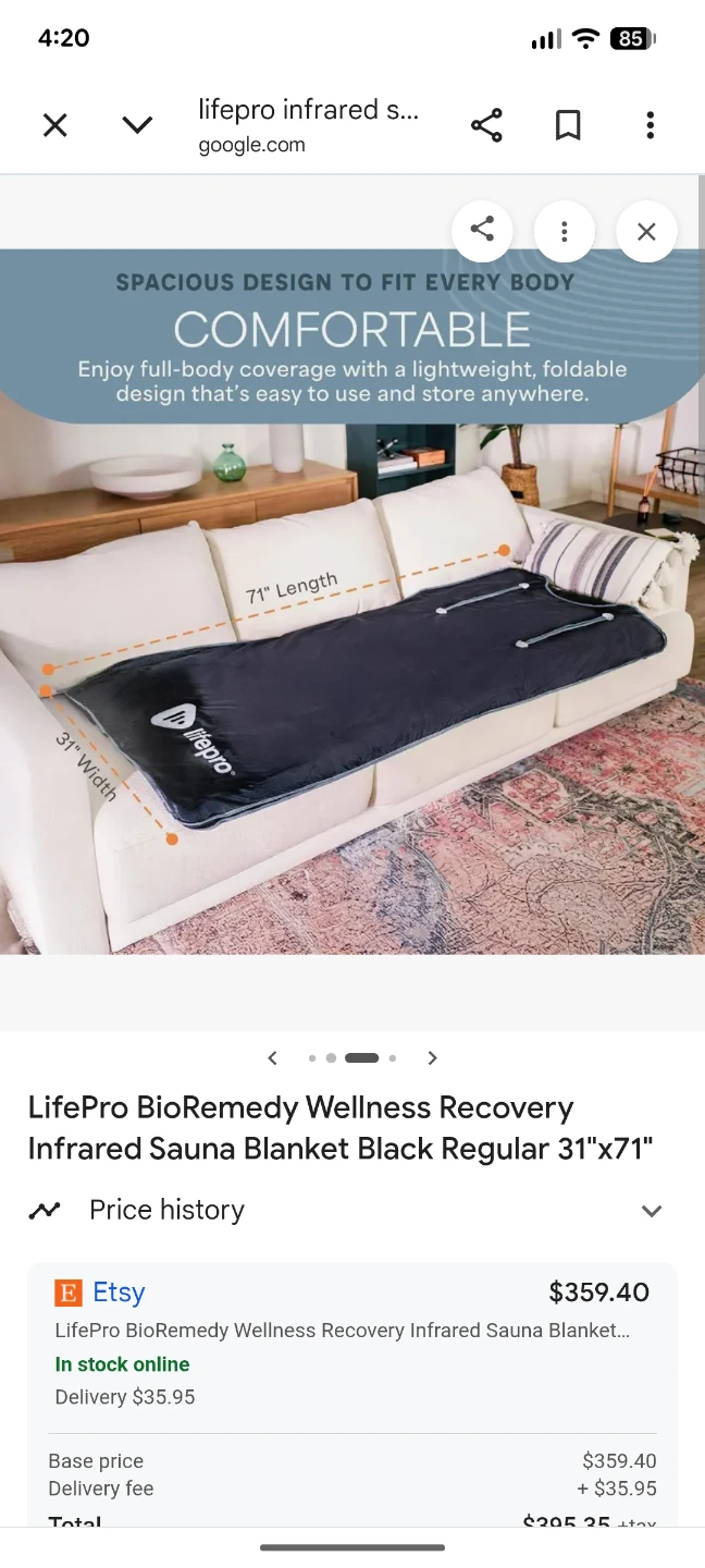 LifePro BioRemedy Wellness Recovery Infrared Sauna Blanket Black - photo 3