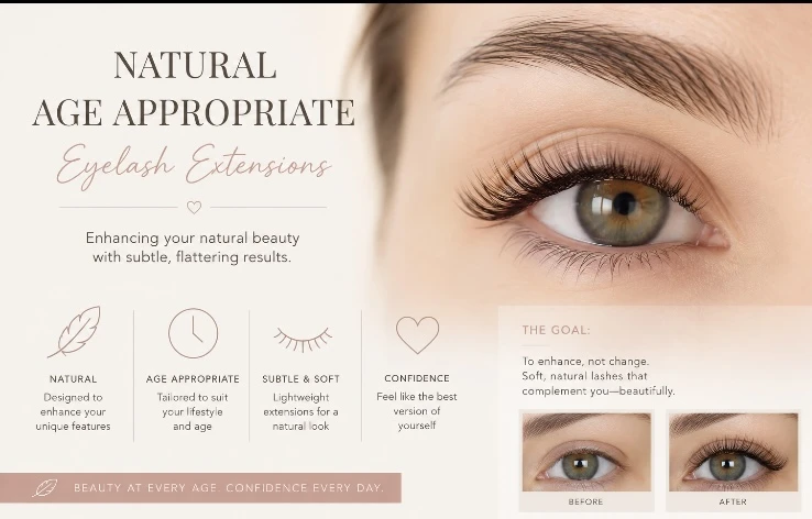 Natural Age Appropriate Eyelash Extensions
