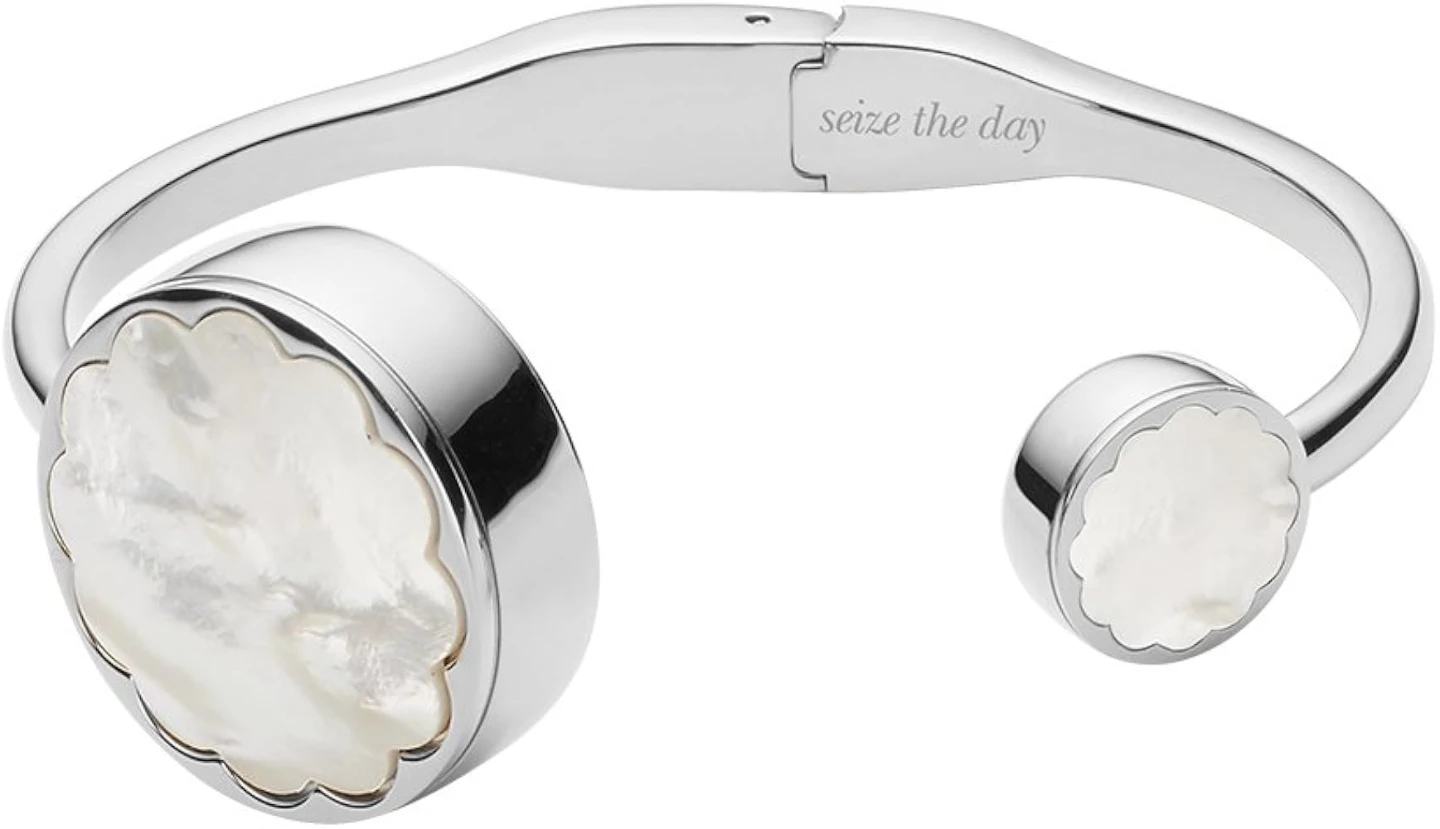 $168 Kate Spade New York Silver Mother-of-Pearl Bangle Bracelet - photo 2