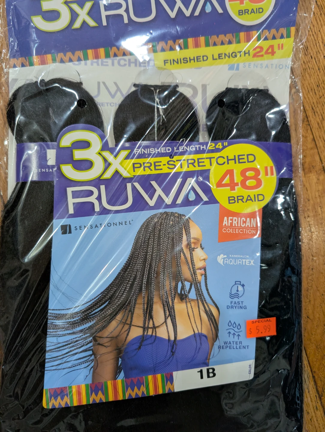 Sensationnel 3X RUWA Pre-Stretched Braiding Hair 48 inch - photo 3