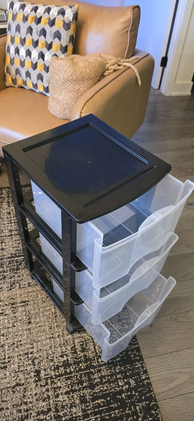 3-Drawer Plastic Storage Unit